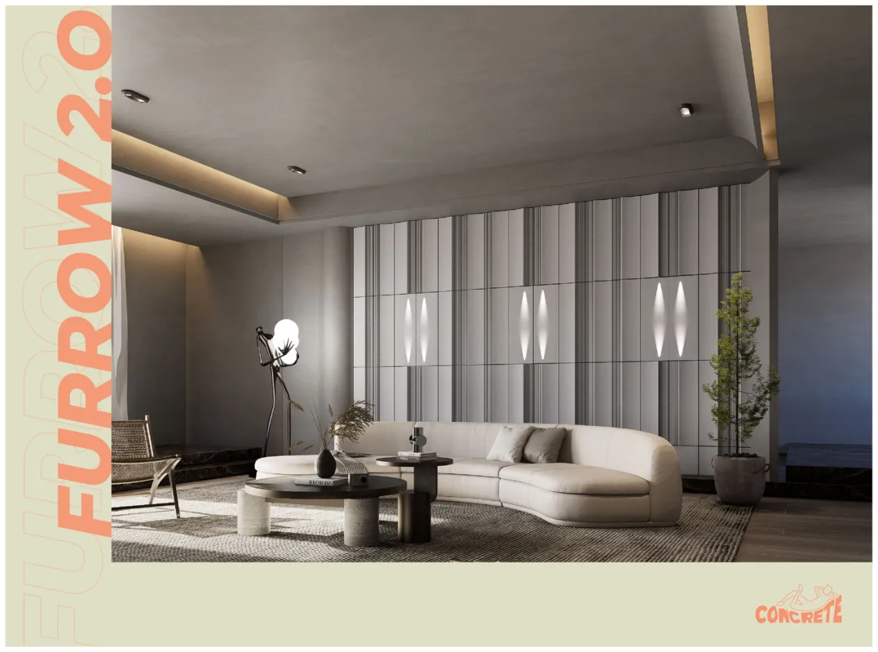 Furrow 2.0 Wall Panel Texture